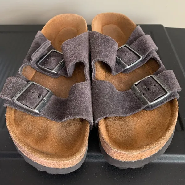 Birkenstock Arizona gray suede sandals size 37 - Image 2