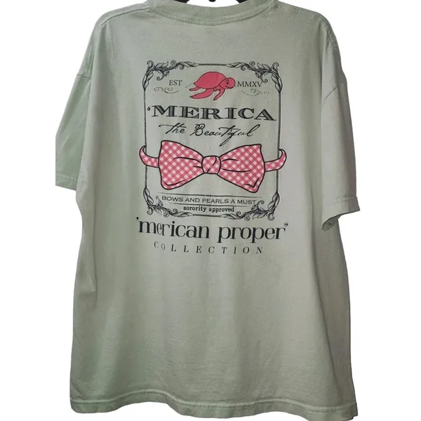 American Proper Graphic T-Shirt 'Merica The‎ Beautiful Sorority Approved - Image 2