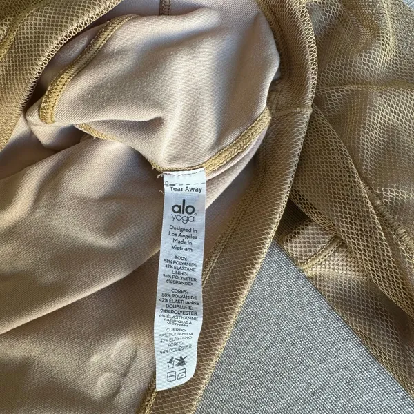 Alo Yoga Tan Textured Tulle Longsleeve - Image 6