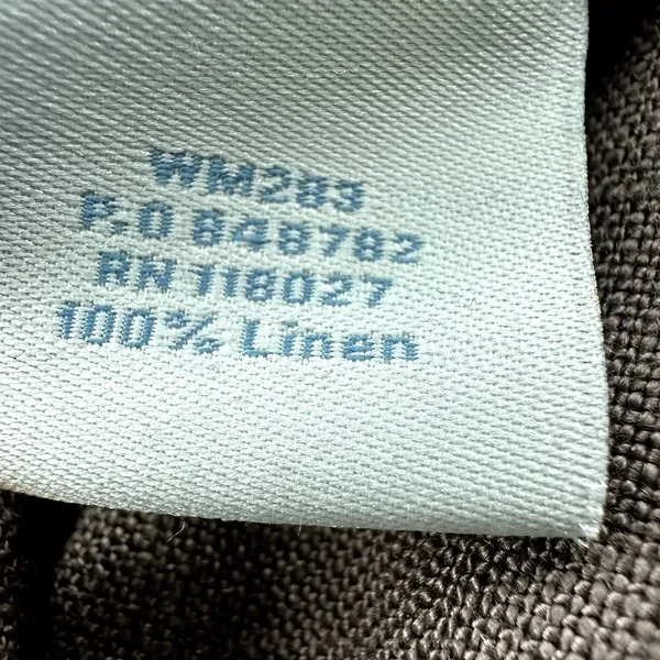 Boden 100% Linen Wide Leg Pants Drawstring Ankle Summer Casual Brown 14L 38"x34" - Image 4