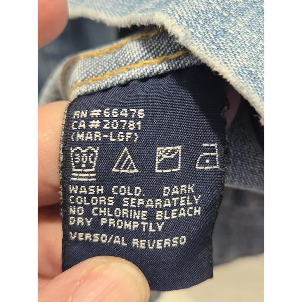 Tommy Hilfiger Tommy Jeans M Cropped Denim Trucker Y2K Jacket Womens Light Wash Blue Jean - Image 12