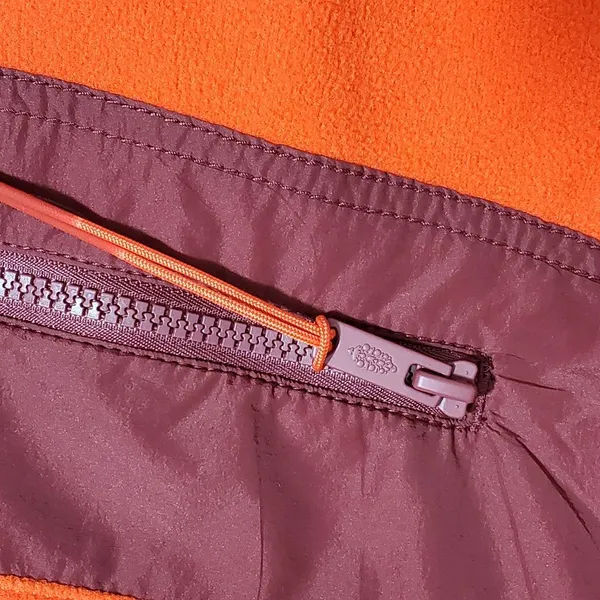 Free People FP Movement Climber Orange Fleece Oversized Jacket‎ Size L - Image 10