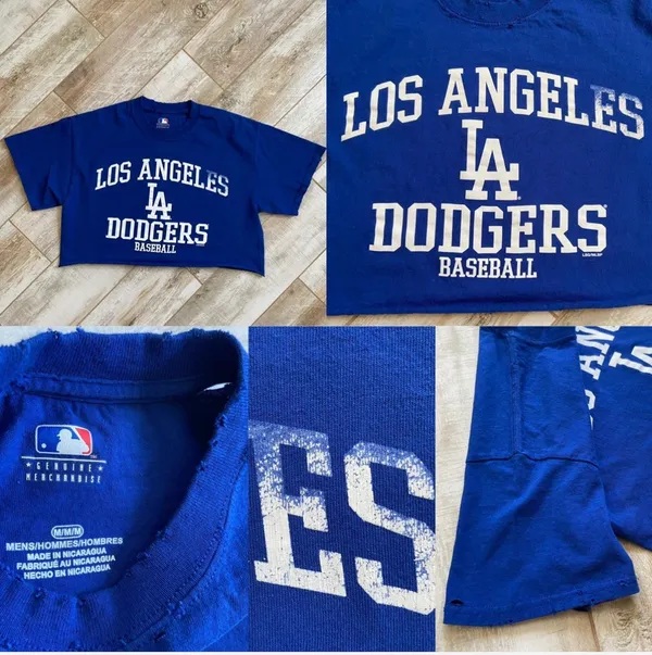 Vintage Dodger Tee Blue Size M - Image 2