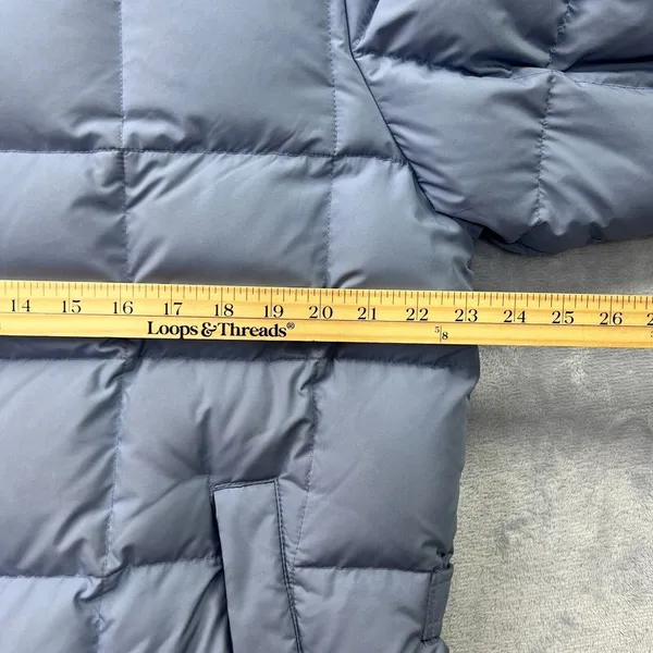 Eddie Bauer‎ Goose Down Weatheredge Puffer Jacket Womens Large Periwinkle Zip-Up - Image 8