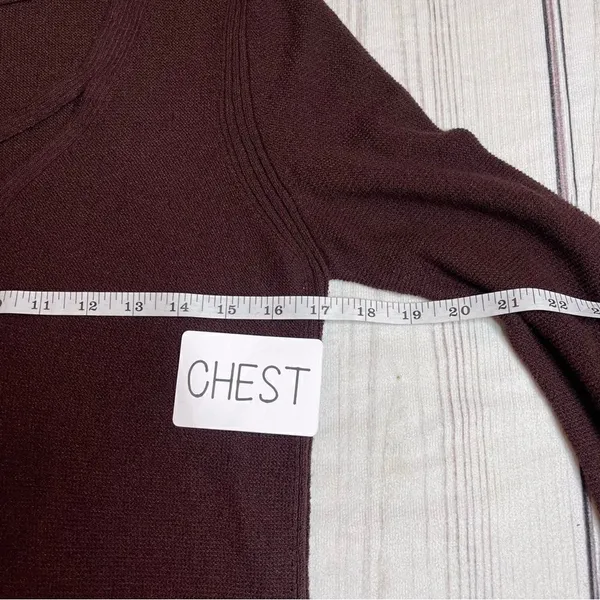 Free People Criss Cross Sweater Tunic Top‎ Split Hem Bell Sleeve Wine Size Small - Image 11