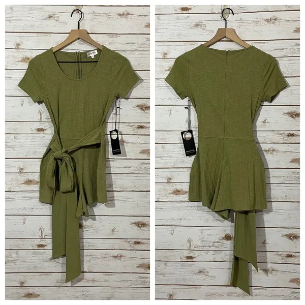 Privacy Please Madison Romper - Olive Green - XS - Image 9