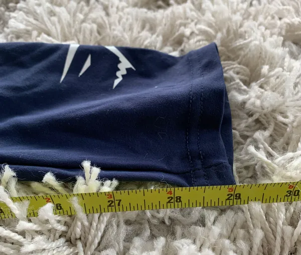 Gymshark Navy Blue/White Elastic Stretch Waist Leggings - Image 8