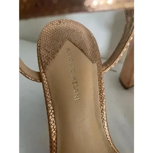 Women's Antonio‎ Melani Rose Gold Gwen’s Sandals Size 7M GUC! - Image 2