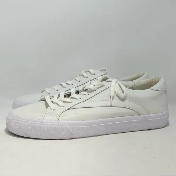 Madewell Sidewalk White Leather Sneakers Womens 10 Mens 8.5 L3243 - Image 3