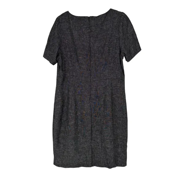 ASOS Womens Grey Linen Blend Short Sleeve Sheath Work Dress USA 16‎ - Image 2