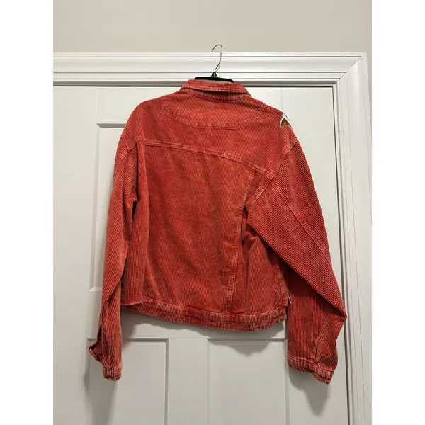 J. Lee Women’s Red Size XL Sequin football Game Day corduroy Fringe Jacket Coat - Image 6