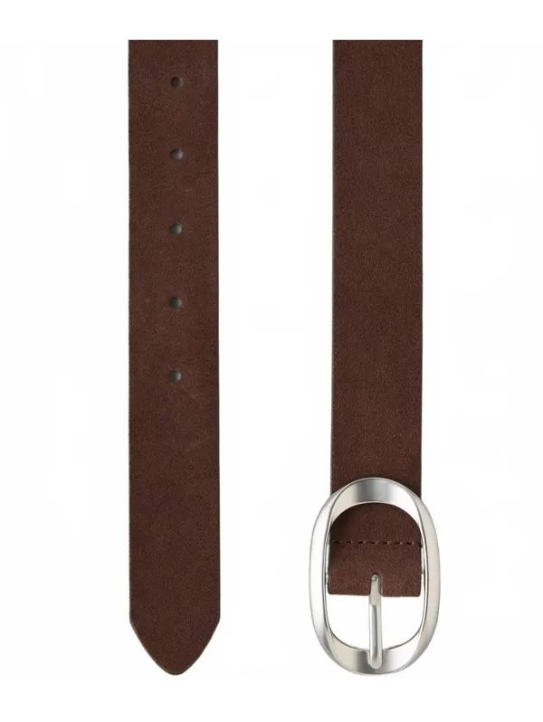 AE Suede Oval Twist-Buckle Belt American Eagle NWT Chocolate Brown Size Medium - Image 3