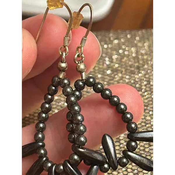 925 sterling silver earrings 1 pair h70 - Image 4