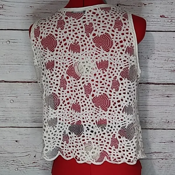 Zara Lace Crop Top Sz L - Image 4