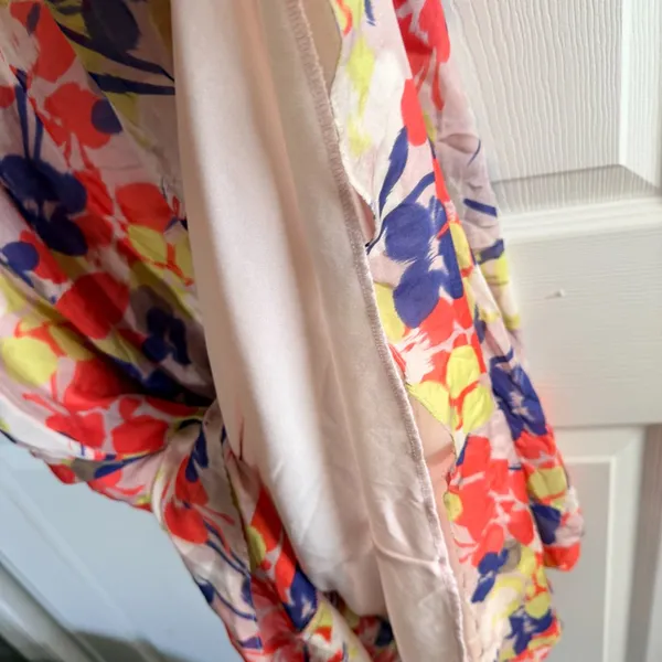 Rubber Ducky Floral Strapless Maxi Dress LARGE - Image 8
