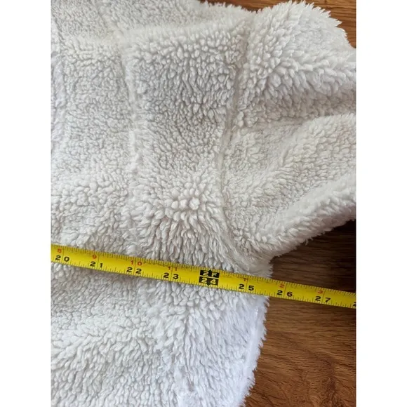 Lululemon Long Textured Fleece Jacket White Opal Oversized W3EOWS M/L - Image 4