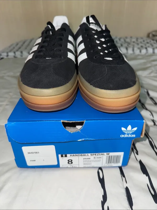 Adidas Handball Spezial Gazelle Platform Woman’s Black / White Sneakers - Image 2