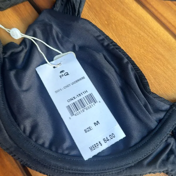 PQ CINDY UNDERWIRE BIKINI TOP Black Size M - Image 4
