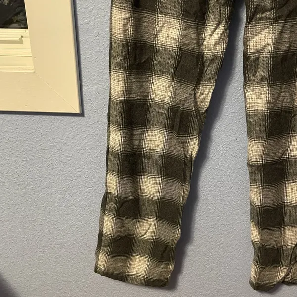 Aeropostale Plaid Flannel Lounge Sleep Pants Black Gray White XS - Image 10