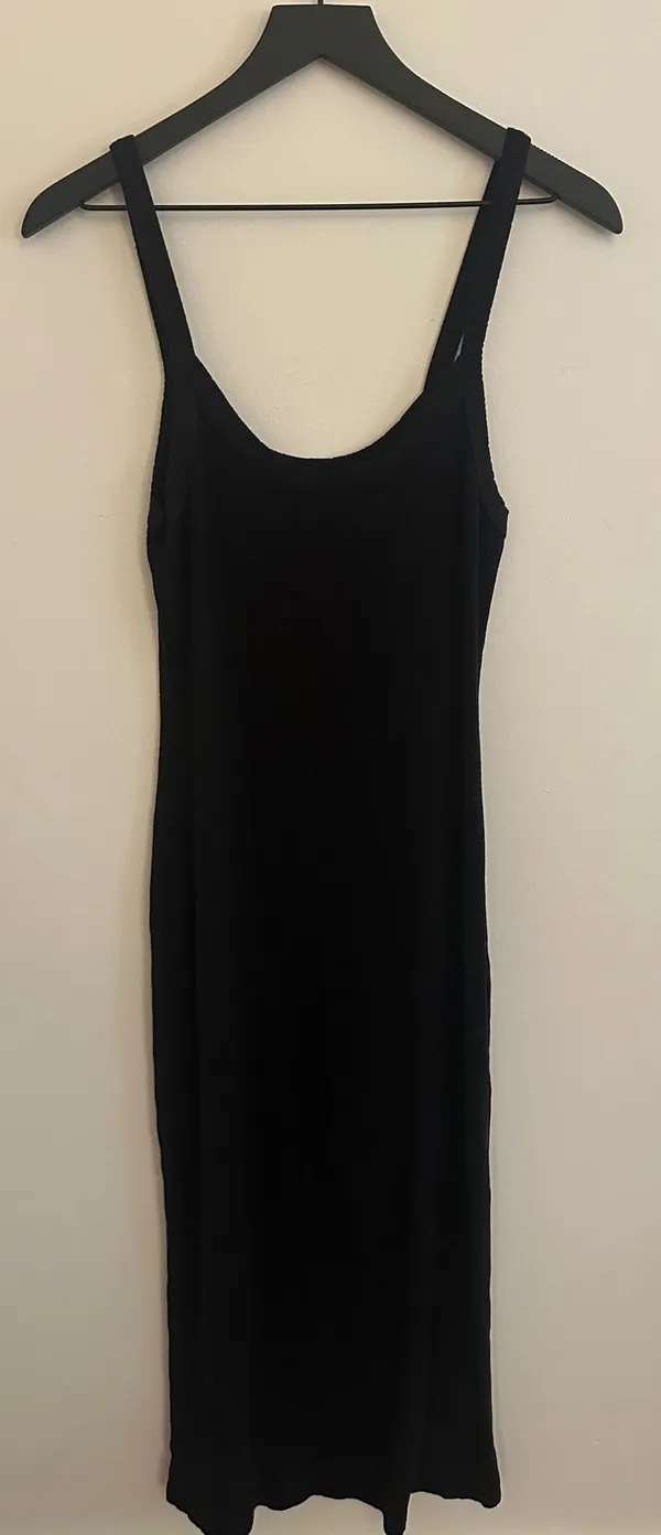 Z Supply Black Ribbed Midi Dress - Image 3