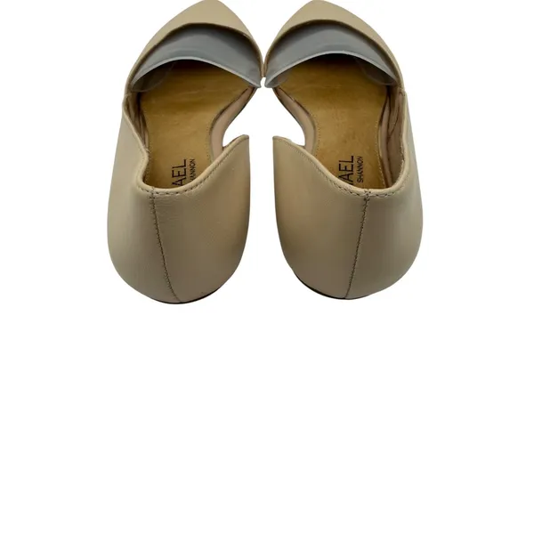 Michael Shannon Alyssa Flats Women‎ 9 Beige d'Orsay Pointed Toe Leather Preppy - Image 5