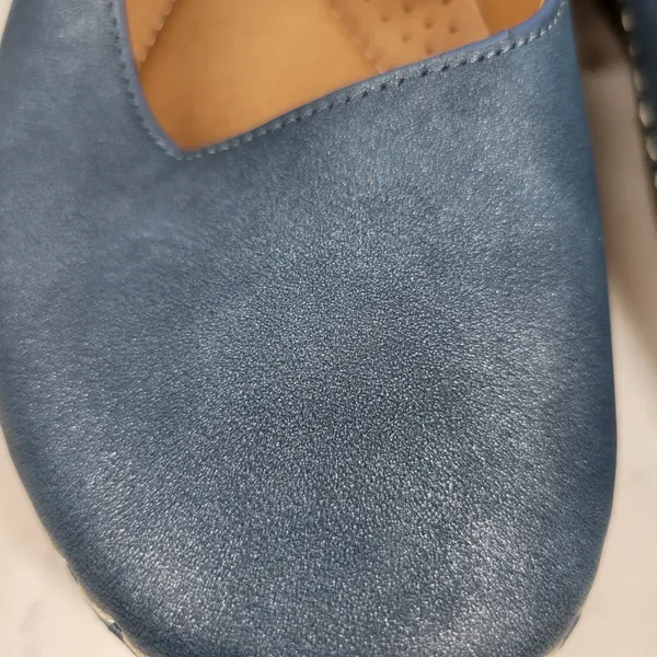 GC‎ Lira Leather Mary Janes Womens 7 Metallic Blue Closed Toe Shoes - Image 8