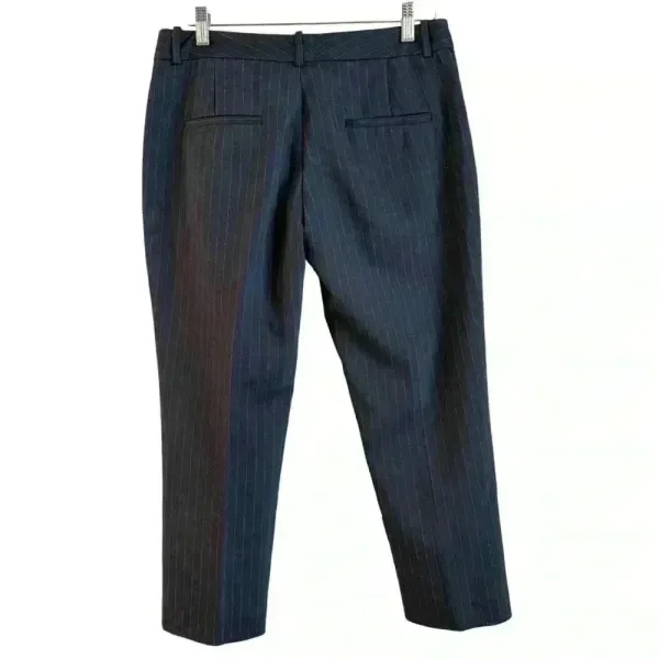 Zara Woman Navy Blue‎ Pin Dot Stripes Business Casual Pants Size M - Image 2
