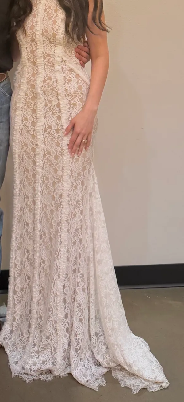 Miss Rosier White Lace Maxi Dress - Image 5