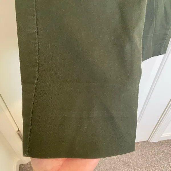 LOFT women’s dark green straight cut jeans pants‎ size 0 hemmed length - Image 4