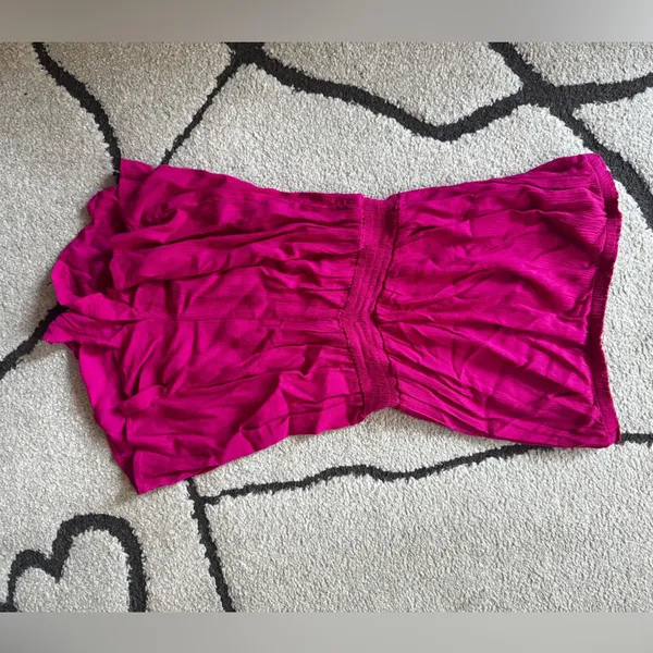 Ambiance Strapless Fuchsia Romper Pink - Image 2