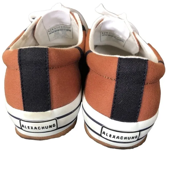 Superga x Alexa Chung Cotu Sneaker Blue/ 7.5 Orange Rust Lace Up Casual Classic - Image 7