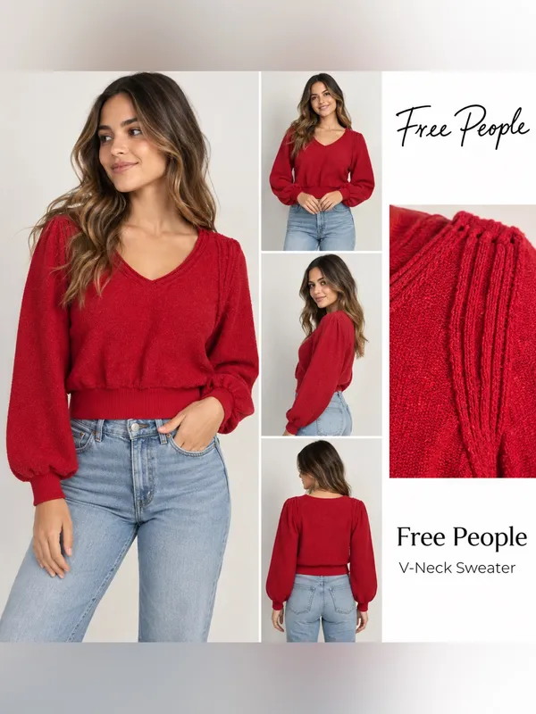 Women's Crewneck Knit Sweater size m - Image 2
