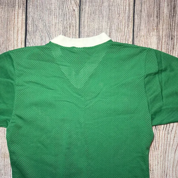 Vintage Soffe Athletic Mesh V-Neck Green Blank Jersey Womens M 70s Retro Tomboy‎ - Image 7