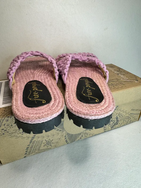 Free People Sandri Macrame Sandals Lavander casual classic summer beach vacation - Image 8