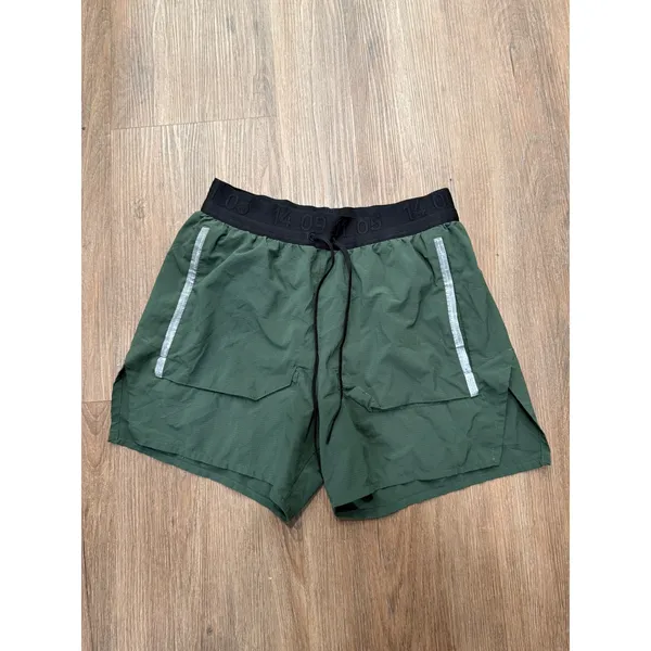 Nike Womens Forest Green Perforated Running Shorts Reflective‎ Size S 3in Inseam - Image 2