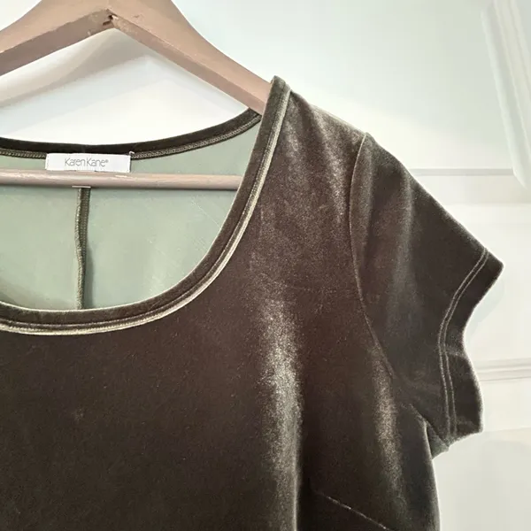 Karen Kane Velvet Dress Green Size M - Image 4