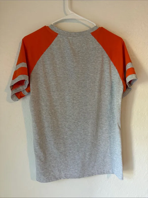 Women’s Grey & Orange Raglan Halloween Graphic Tee - "Come, We Fly" Size Ladge - Image 7