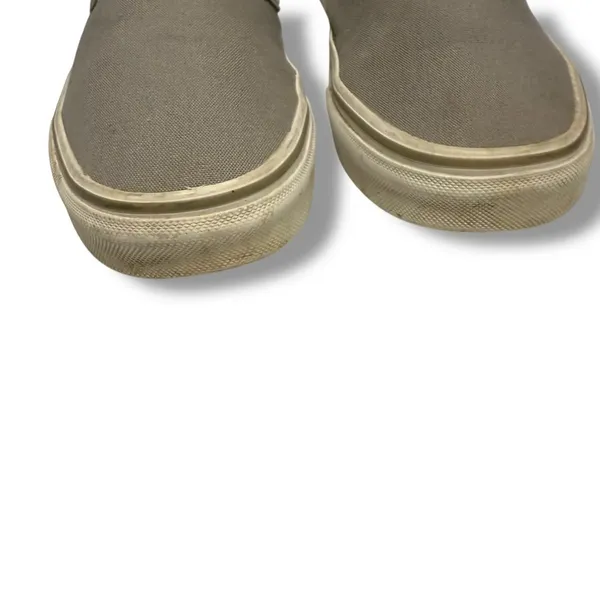Vans‎ Gray Slip-On Sneakers Canvas Upper Casual Women's 8 - Image 2