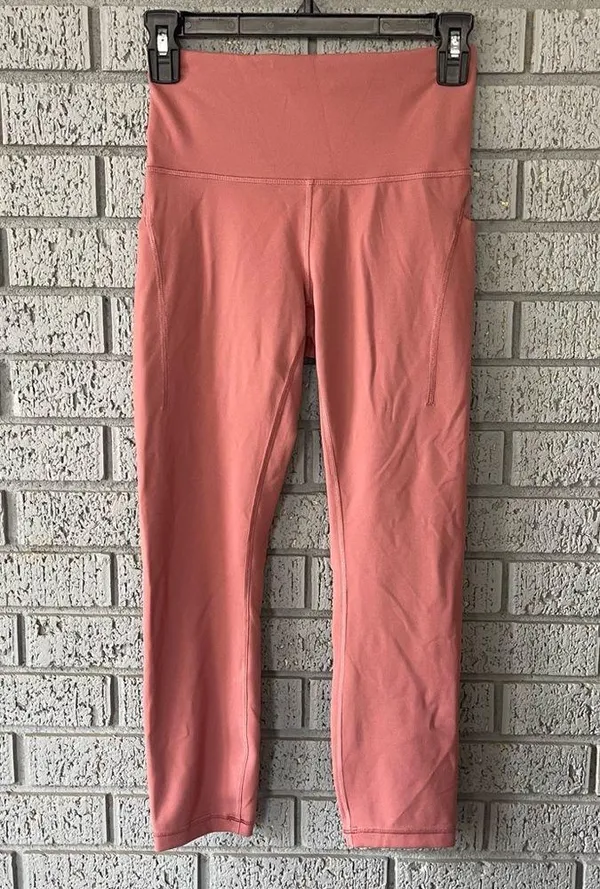 Lululemon Wunder Train High-Rise Crop with Pockets 23" in Brier Rose Pink Size 6 - Image 5