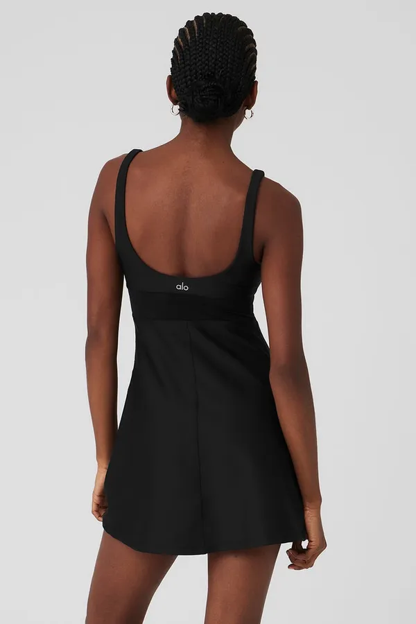 Alo Airlift Double Trouble Tennis Dress XXS BLACK NWT - Image 3