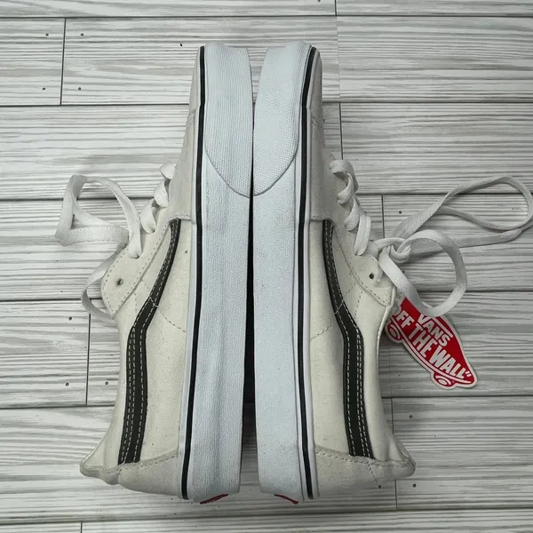 Vans‎ Sk8-Low Marshmallow Black Suede Canvas Sneakers Womens 8.5 Mens 7 NEW - Image 3