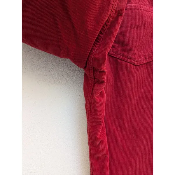 BDG Urban Outfitters Women's Corduroy Jeans Slim Straight Leg High Rise Red 29 - Image 9