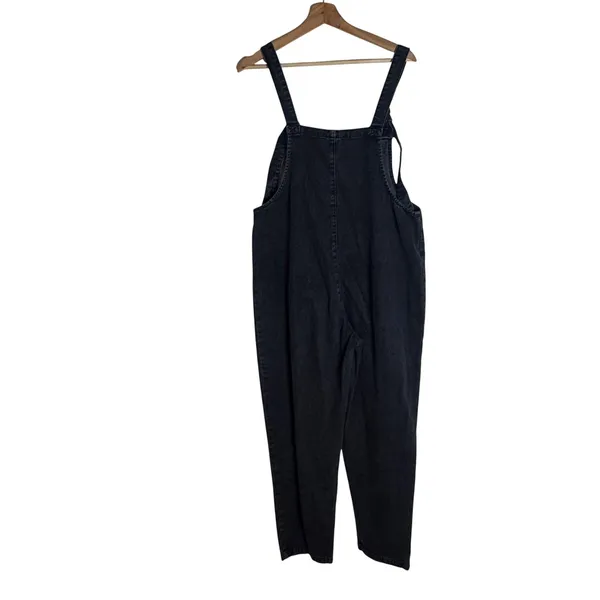 Lucy & Yak Women's Original Dungaree Black Organic Denim Overalls S/R - Image 8