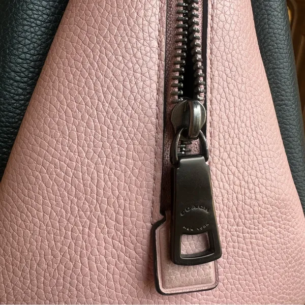 Coach Lora Carryall tote Colorblock in Pewter/Pine Green Aurora Multi Leather - Image 13