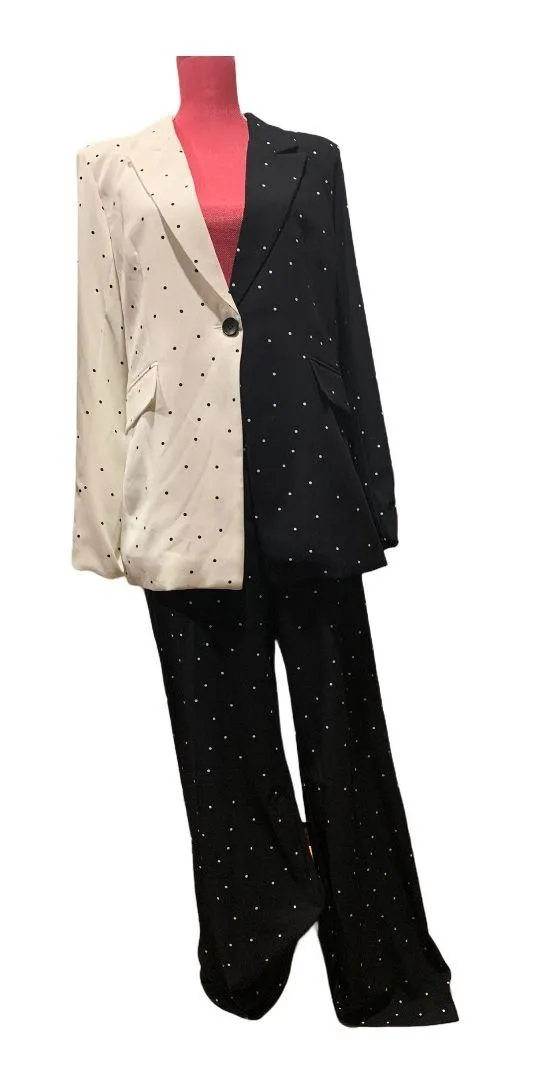 OVI wide leg Dotted Pants size L Tall - Image 9