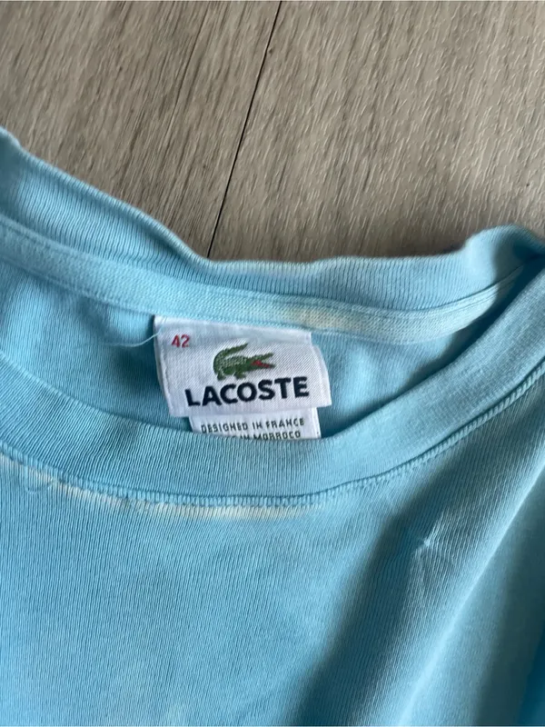 Lacoste Sky Blue Long Sleeve Tee with Crocodile Logo - Image 2
