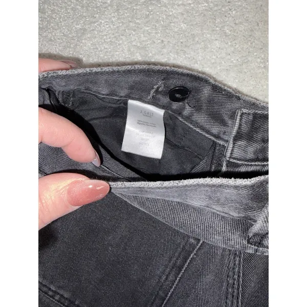 J. GALT BRANDY MELVILLE Wide Leg Carpenter Jeans Black Women Small‎ (26x32) - Image 6