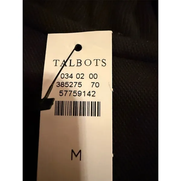 T by Talbots Sweatshirt Womens M Black Pullover Mock Neck Zip Kangaroo - Image 7