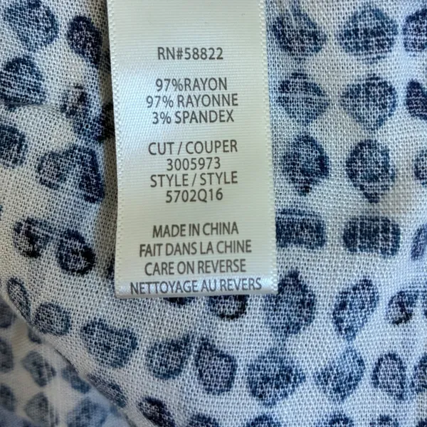 Max‎ Studio London Navy Blue White Geometric Tiered Maxi Skirt XS NWT 5702Q16 - Image 9