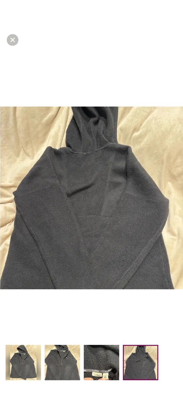 L.L. Bean Sherpa fleece hooded sweatshirt - Image 3